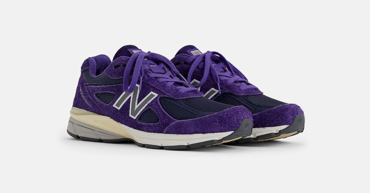 „Purple Suede“ Mulher diesen haarigen New Balance 990v4